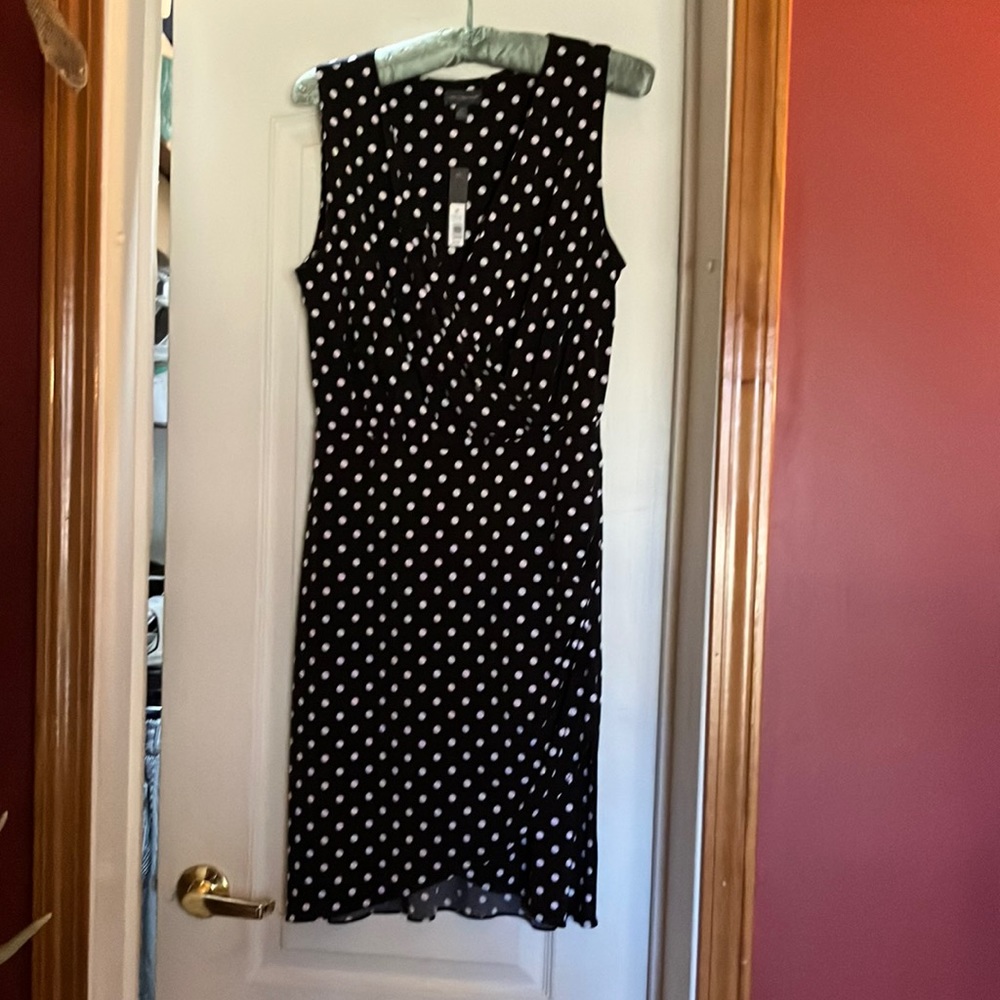 Polka dot wrap dress
